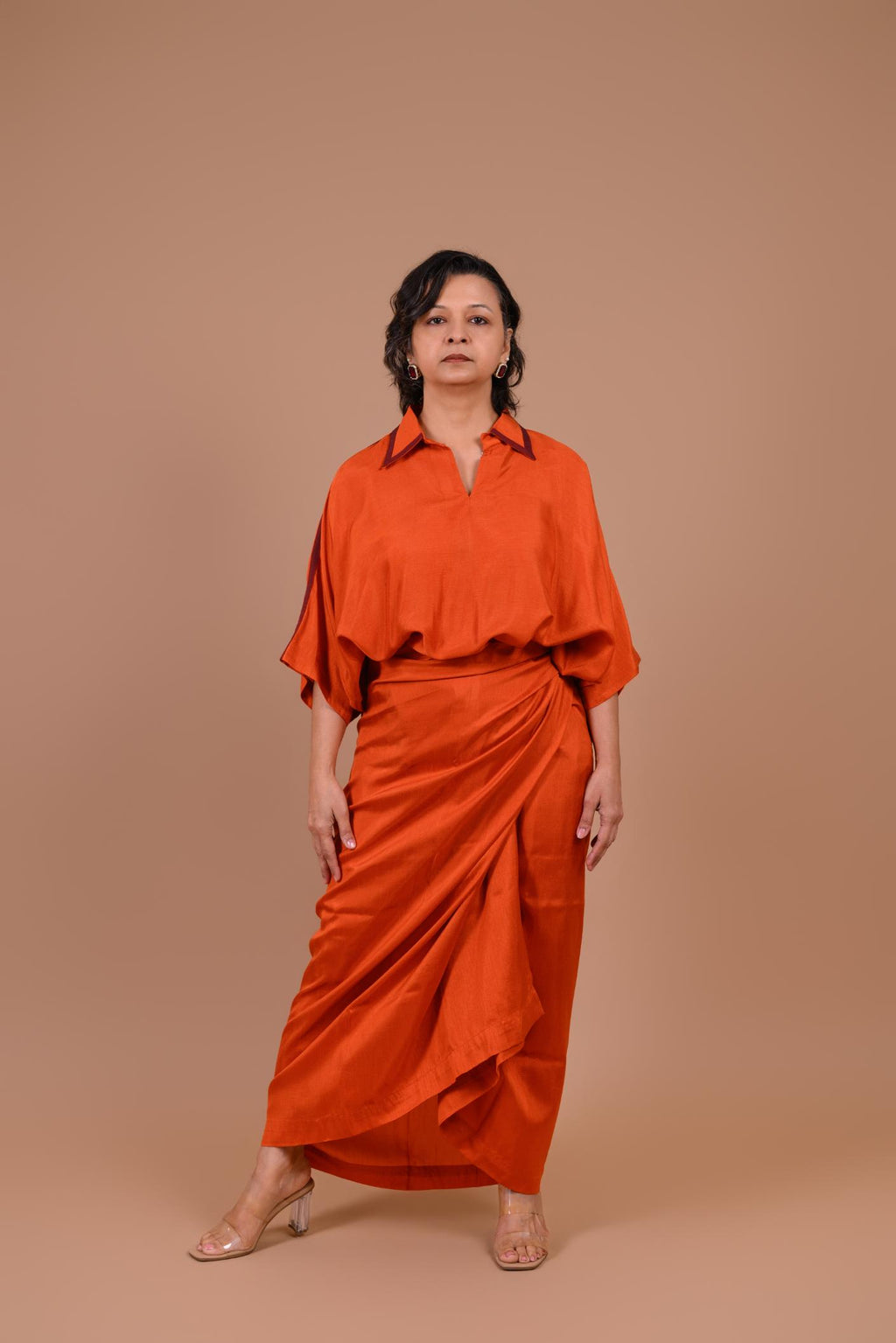 Saffron | sarong skirt and top