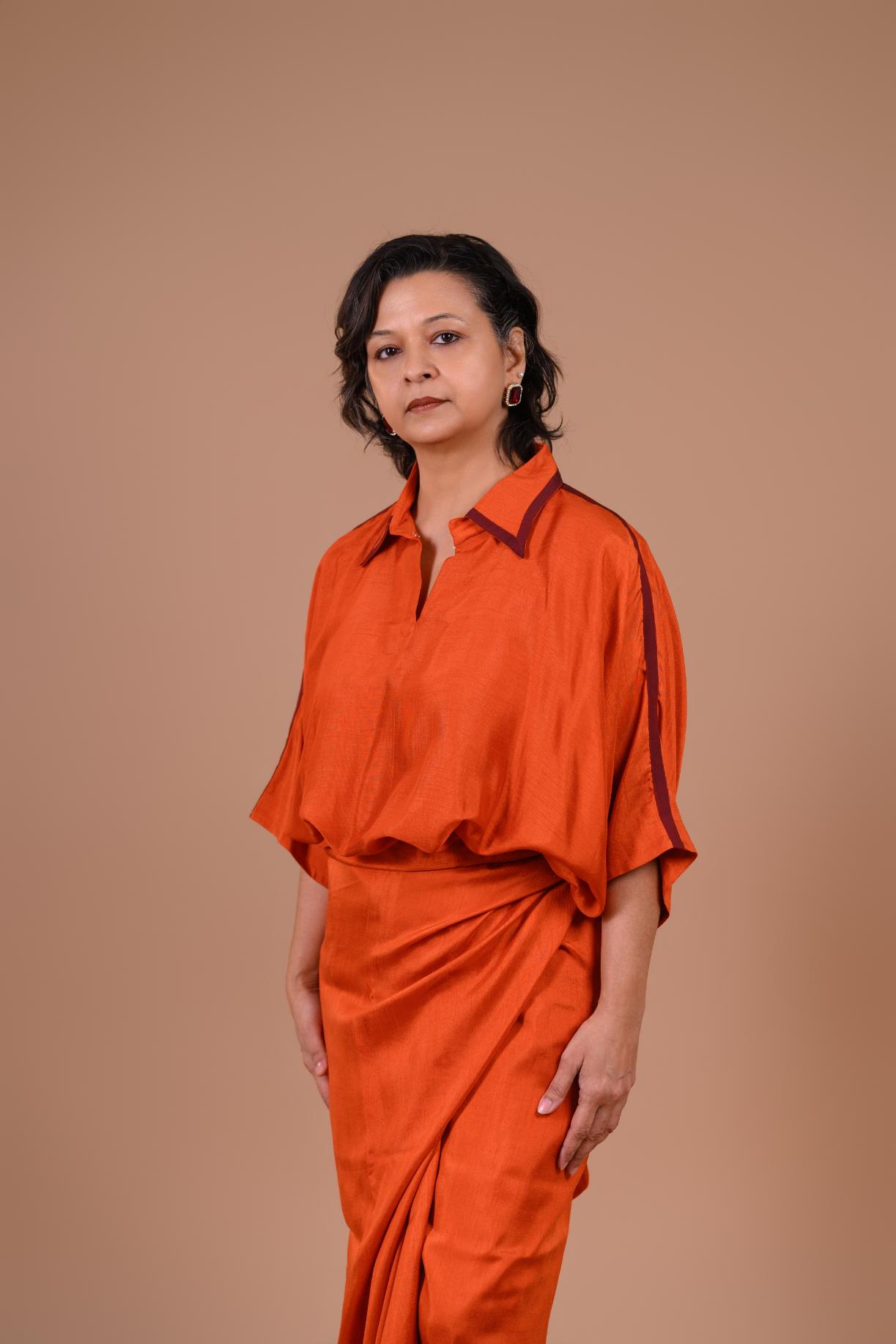 Saffron | sarong skirt and top
