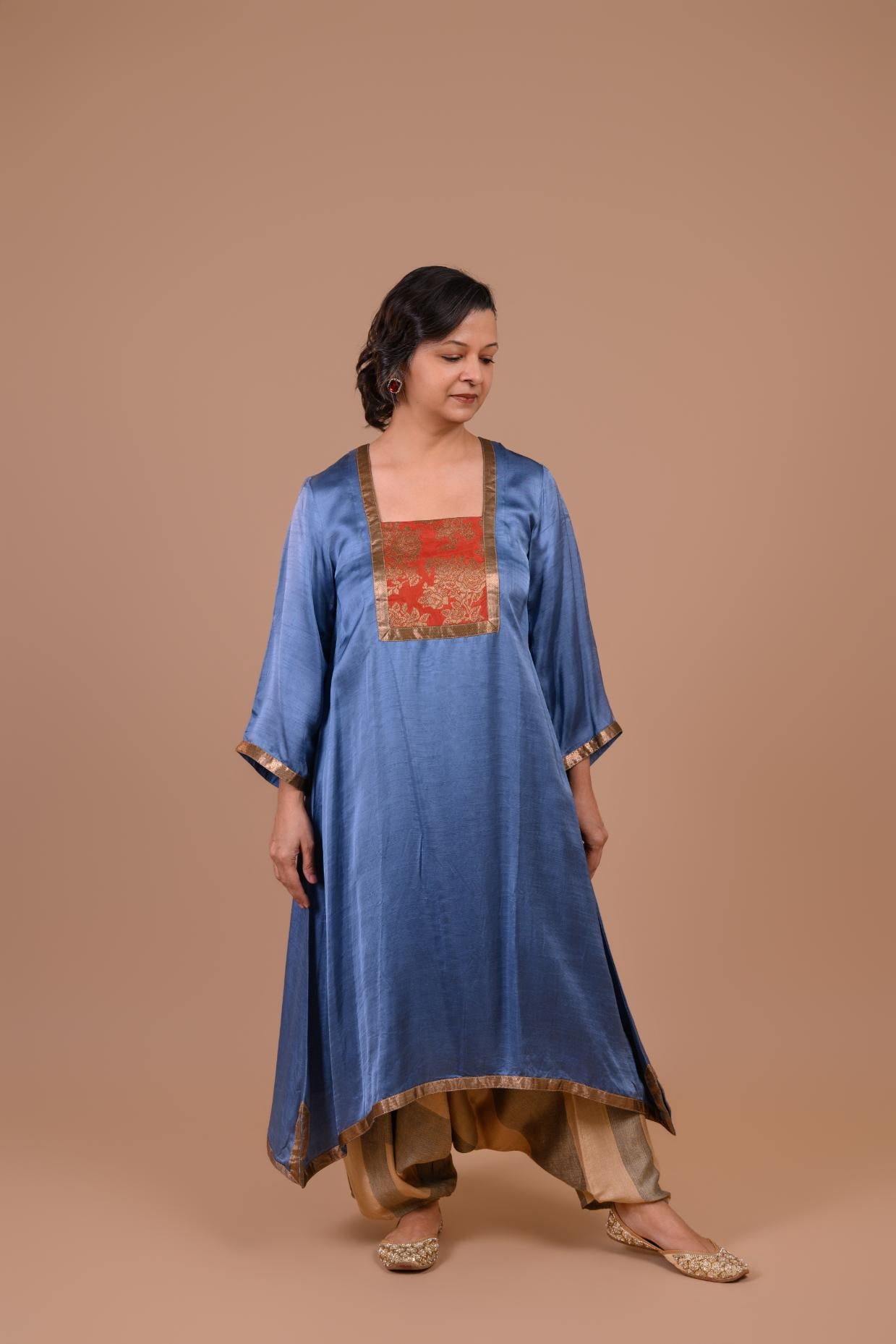Aasmani Kurta | Mid night blue kurta