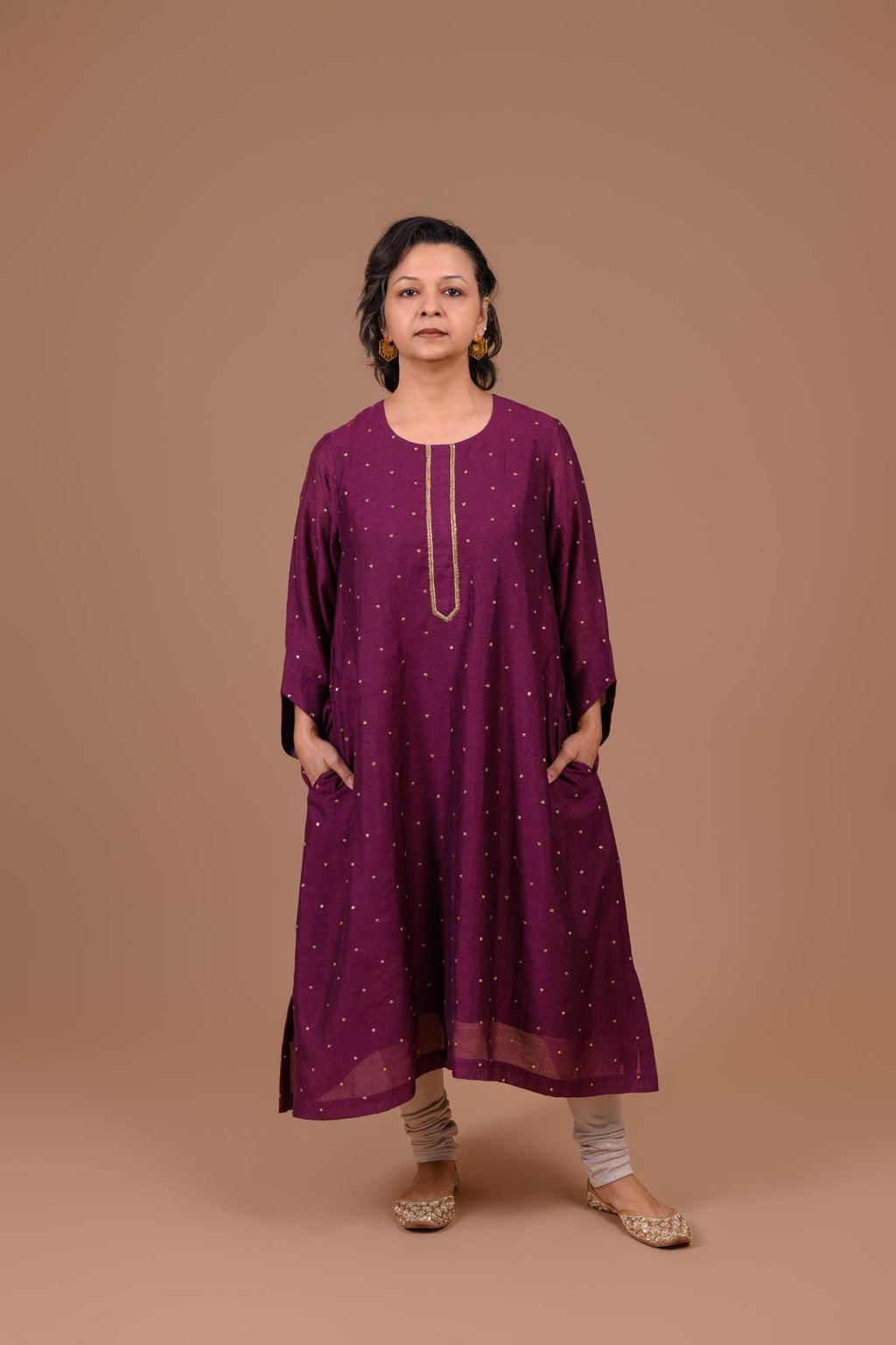ZIYA | Plum silk kurta