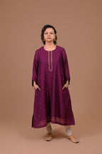 ZIYA | Plum silk kurta