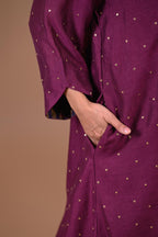 ZIYA | Plum silk kurta