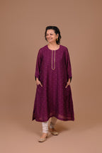 ZIYA | Plum silk kurta