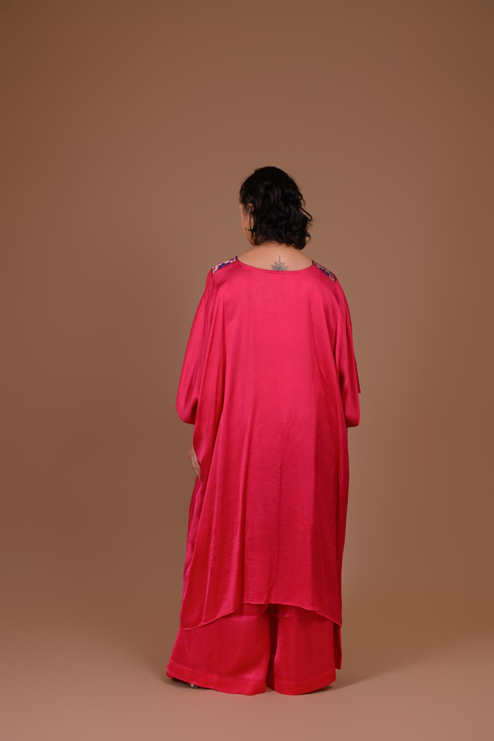 Gulabo | Rose pink kaftan co-ord set