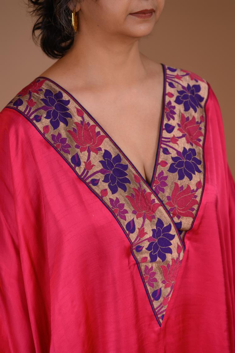 Gulabo | Rose pink kaftan co-ord set