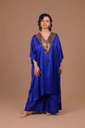 Neela |Royal blue kaftan co-ord set