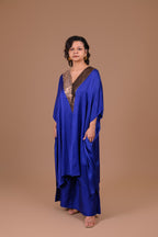 Neela |Royal blue kaftan co-ord set