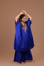 Neela |Royal blue kaftan co-ord set