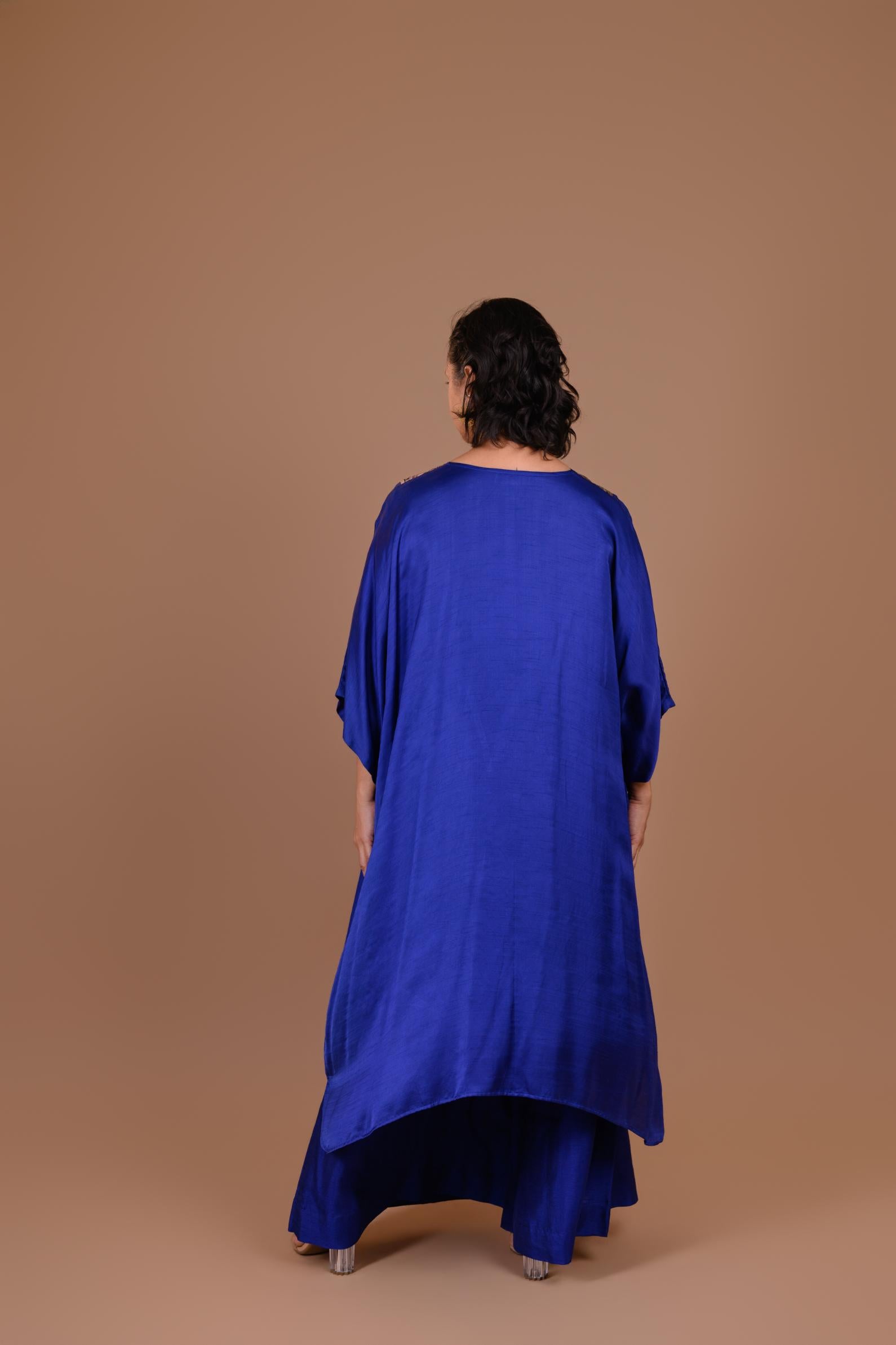 Neela |Royal blue kaftan co-ord set